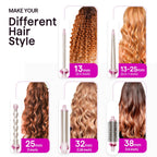 Heatwave Pro 5-in-1 Curling Wand Set